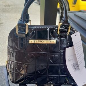 Betsey Johnson Black Heart Mini Bag
